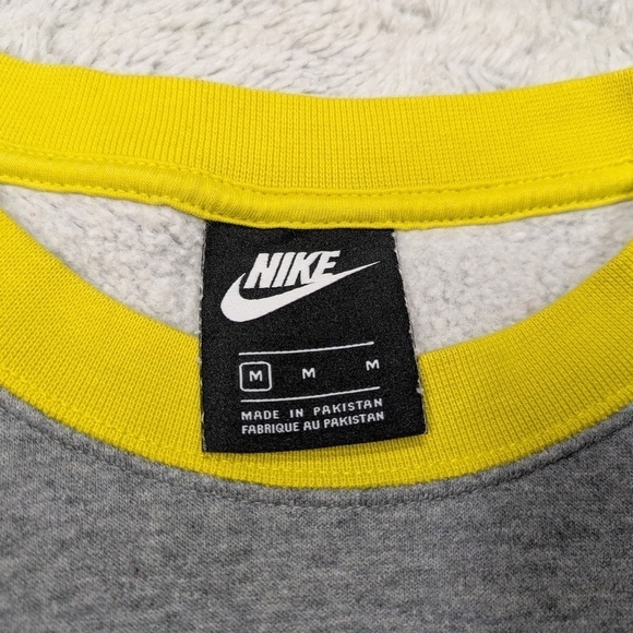 Nike Sweatshirt Women's M Gray Red Blue Colorblock Crew Fleece 80’s Retro - Picture 3 of 7